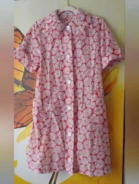Roberta Lynn of Hollywood Vintage Coral & White Floral Dress
